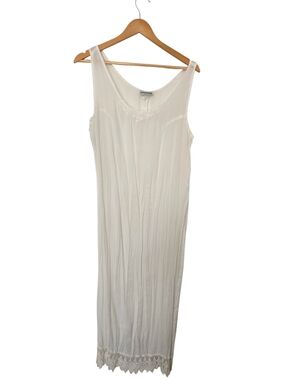 Vintage Classique by Shawn Ivory Lace Hem Slip Dress Made in USA Size S